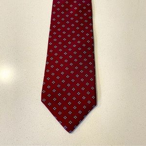Red Patterned Silk Tie